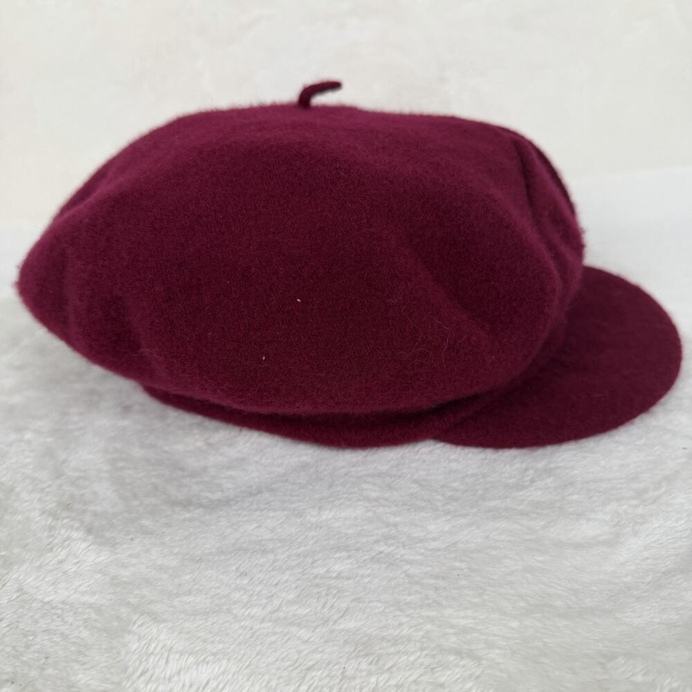 Parkhurst Burgundy Red Wool Newsboy Cap Made in Canada
